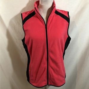 Tek Gear Hot Pink & Black Fleece Vest - Womens Large, Bust 20”
